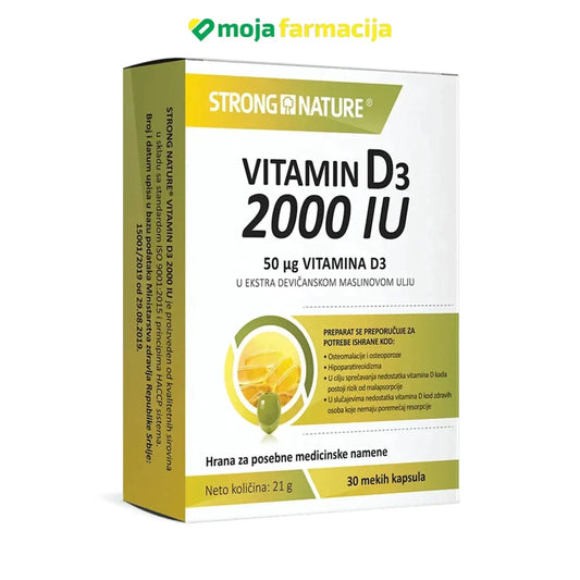 Slika proizvoda Vitamin D 2000 IU iz online apoteke Moja Farmacija - BIH
