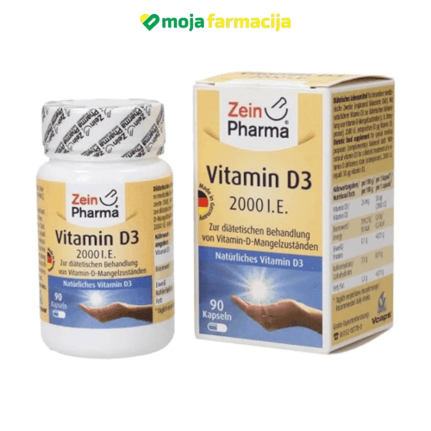 Slika proizvoda Vitamin D 2000 IU ZEINPHARMA iz online apoteke Moja Farmacija - BIH